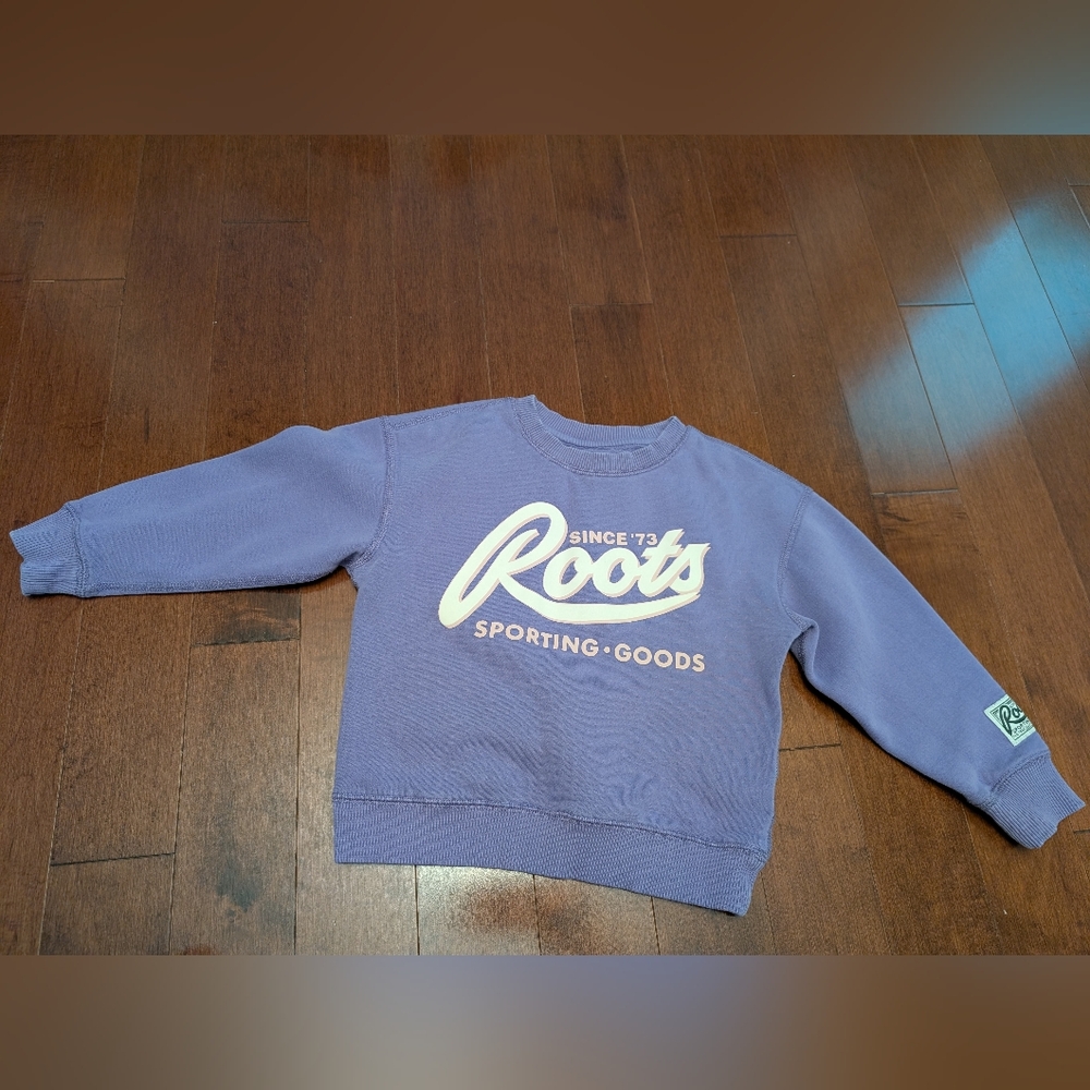 Girls Purple Roots sweatshirt, size 5T